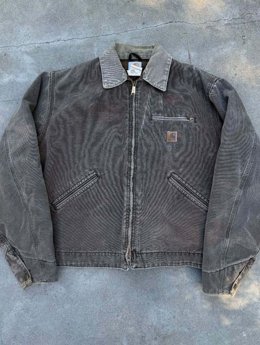2007 Chestnut Brown Carhartt Blanket Lined Detroit Jacket Size L